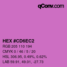 Color code: HEX #CD6EC2 | qconv.com
