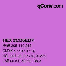 Color code: HEX #CD6ED7 | qconv.com