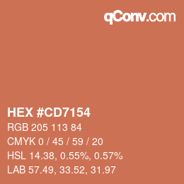 Color code: HEX #CD7154 | qconv.com