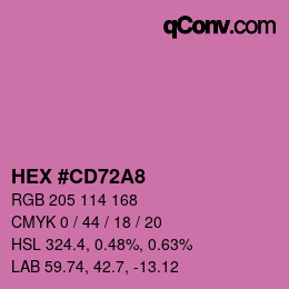 カラーコード: HEX #CD72A8 | qconv.com