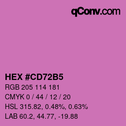 カラーコード: HEX #CD72B5 | qconv.com