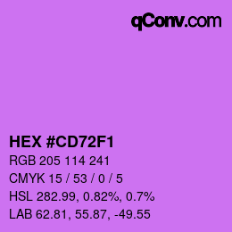 Color code: HEX #CD72F1 | qconv.com