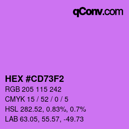 Color code: HEX #CD73F2 | qconv.com