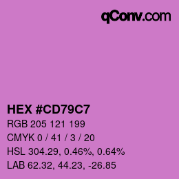 Color code: HEX #CD79C7 | qconv.com