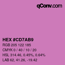 颜色代码: HEX #CD7AB9 | qconv.com