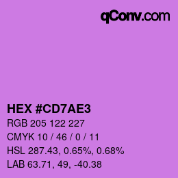 Color code: HEX #CD7AE3 | qconv.com