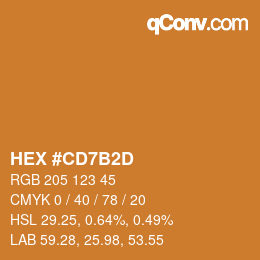 カラーコード: HEX #CD7B2D | qconv.com