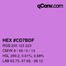 Color code: HEX #CD7BDF | qconv.com