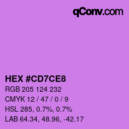 Color code: HEX #CD7CE8 | qconv.com