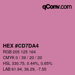 Color code: HEX #CD7DA4 | qconv.com