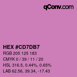 Color code: HEX #CD7DB7 | qconv.com