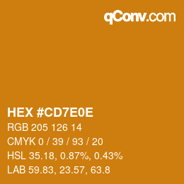Color code: HEX #CD7E0E | qconv.com