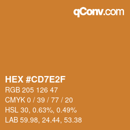 Color code: HEX #CD7E2F | qconv.com