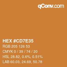 Color code: HEX #CD7E35 | qconv.com