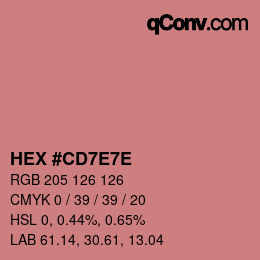 Color code: HEX #CD7E7E | qconv.com