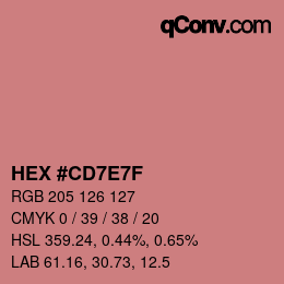 Color code: HEX #CD7E7F | qconv.com
