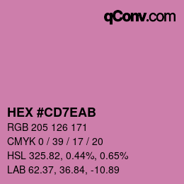 Color code: HEX #CD7EAB | qconv.com