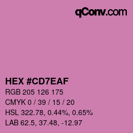 Color code: HEX #CD7EAF | qconv.com
