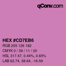 Código de color: HEX #CD7EB6 | qconv.com