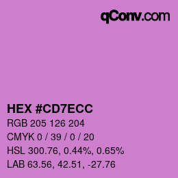 Color code: HEX #CD7ECC | qconv.com