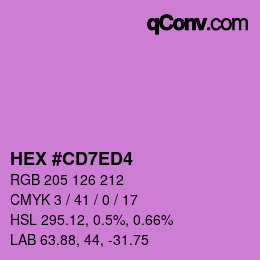 カラーコード: HEX #CD7ED4 | qconv.com