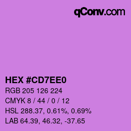 Color code: HEX #CD7EE0 | qconv.com
