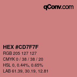 Color code: HEX #CD7F7F | qconv.com