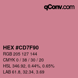 Color code: HEX #CD7F90 | qconv.com