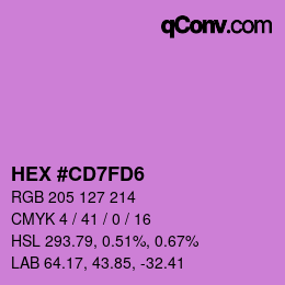 Color code: HEX #CD7FD6 | qconv.com