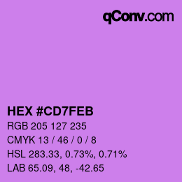 Color code: HEX #CD7FEB | qconv.com