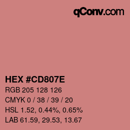 Color code: HEX #CD807E | qconv.com