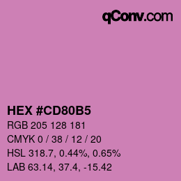 カラーコード: HEX #CD80B5 | qconv.com