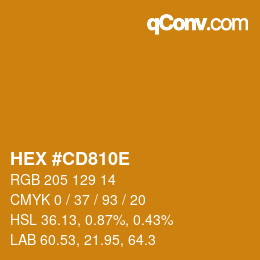 Color code: HEX #CD810E | qconv.com