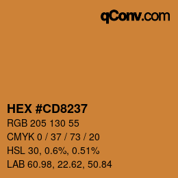 Color code: HEX #CD8237 | qconv.com