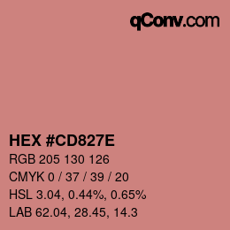 Color code: HEX #CD827E | qconv.com