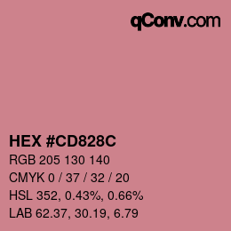 Color code: HEX #CD828C | qconv.com