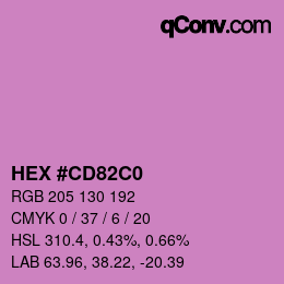 Color code: HEX #CD82C0 | qconv.com