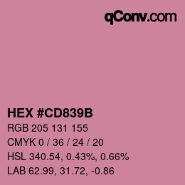 Color code: HEX #CD839B | qconv.com