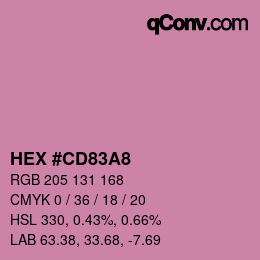 Color code: HEX #CD83A8 | qconv.com