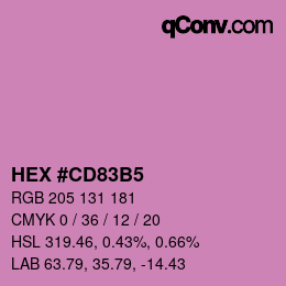 Color code: HEX #CD83B5 | qconv.com