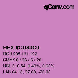 カラーコード: HEX #CD83C0 | qconv.com