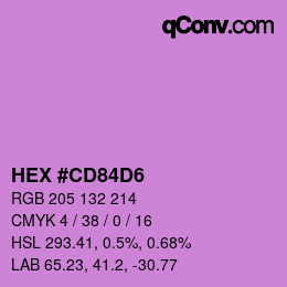 Color code: HEX #CD84D6 | qconv.com