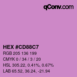 Color code: HEX #CD88C7 | qconv.com