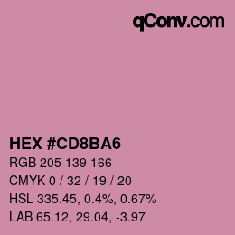 Color code: HEX #CD8BA6 | qconv.com