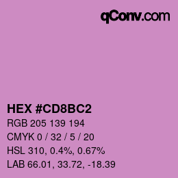 Color code: HEX #CD8BC2 | qconv.com