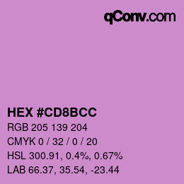 Color code: HEX #CD8BCC | qconv.com