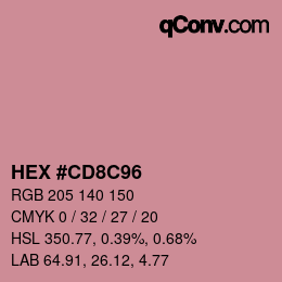 Color code: HEX #CD8C96 | qconv.com