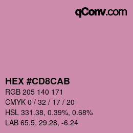 Color code: HEX #CD8CAB | qconv.com