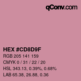 Código de color: HEX #CD8D9F | qconv.com