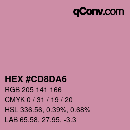 Color code: HEX #CD8DA6 | qconv.com